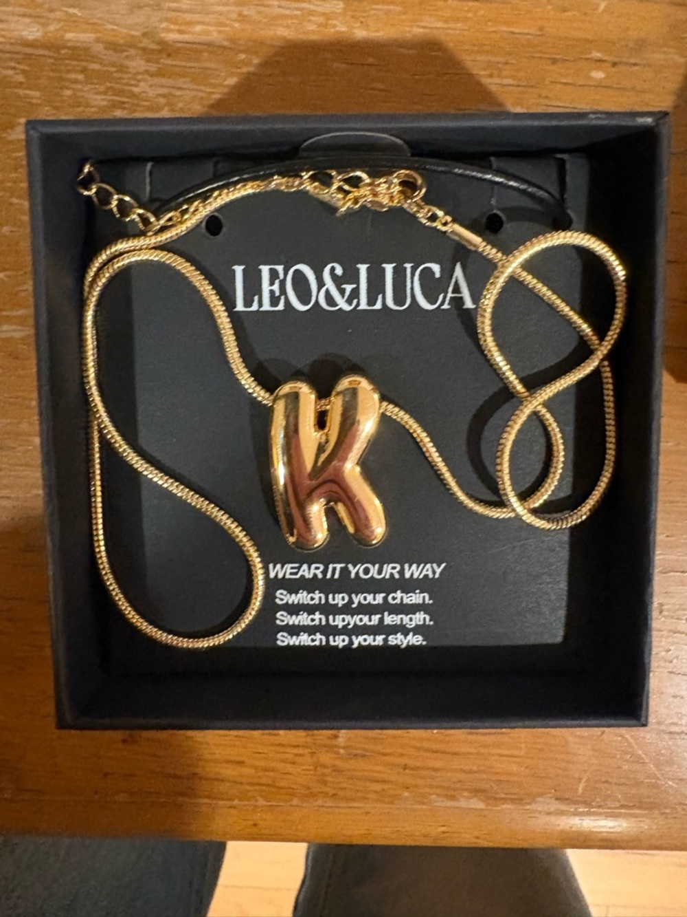 Gold Leo & Luca K Necklace
